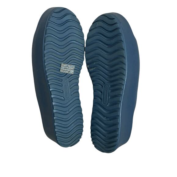 Baretraps Parvati Platform Slides Womens 10 Blue Slip On Open Toe Leaf Print - Picture 8 of 11